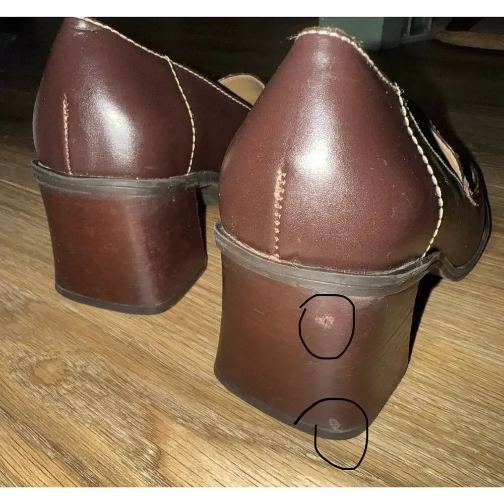 Bakers vintage leather closed toe school girl loafers - size 8.5